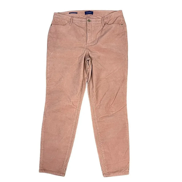 Talbots Women's High-Waist Pink Corduroy‎ Ankle Jegging Pants Jeans Size 16 - Picture 1 of 3